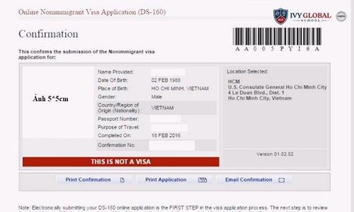 đơn xin visa mỹ DS-160